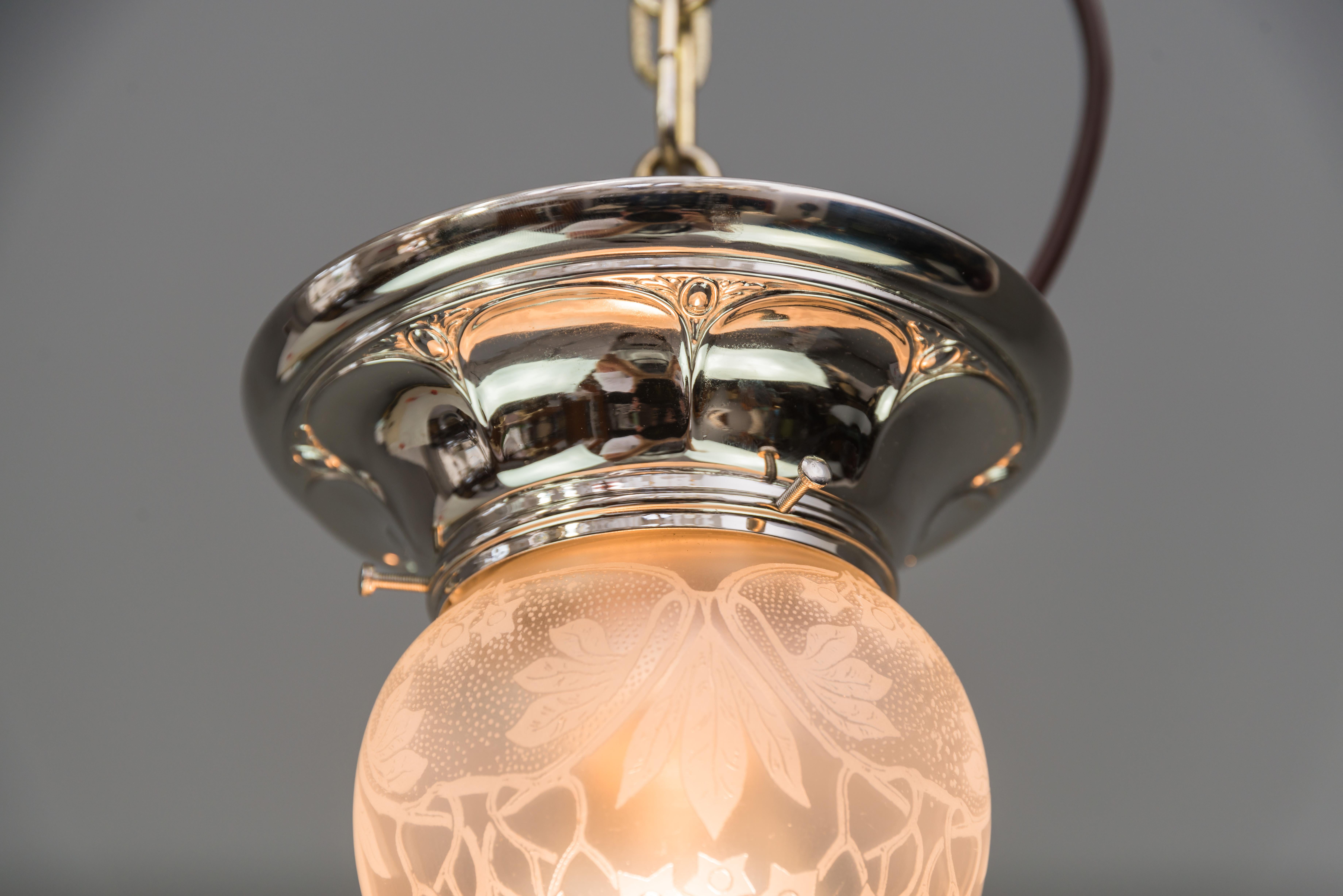 Small Jugendstil Ceiling Lamp, circa 1907 3