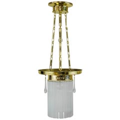 Antique Small Jugendstil Pendant with Glass Sticks, circa 1910s