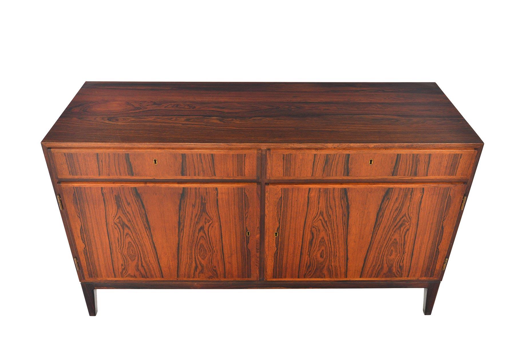 Scandinavian Modern Small Kai Winding Rosewood Credenza