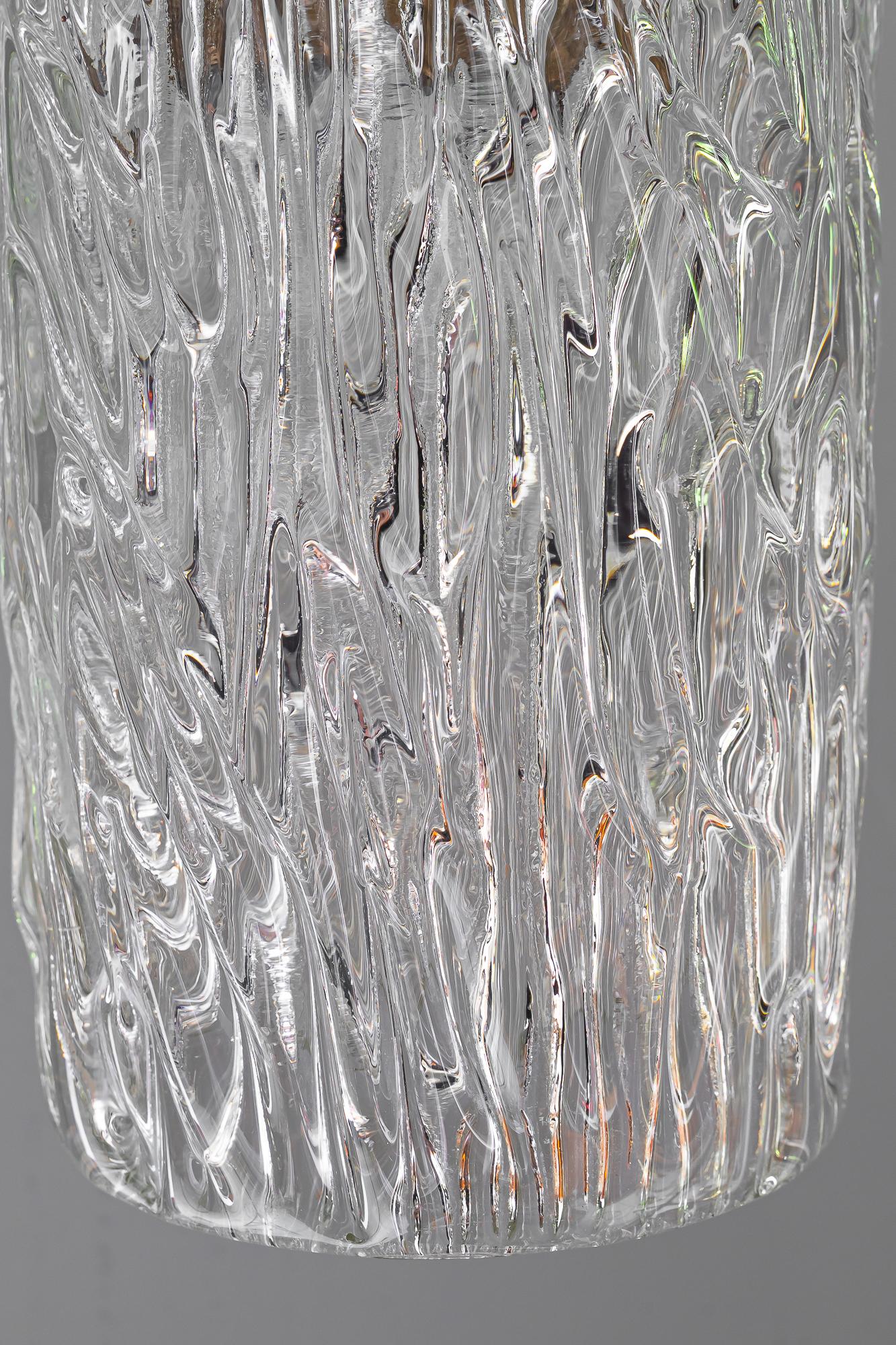 Small Kalmar pendant with structure glass around 1950s For Sale 5