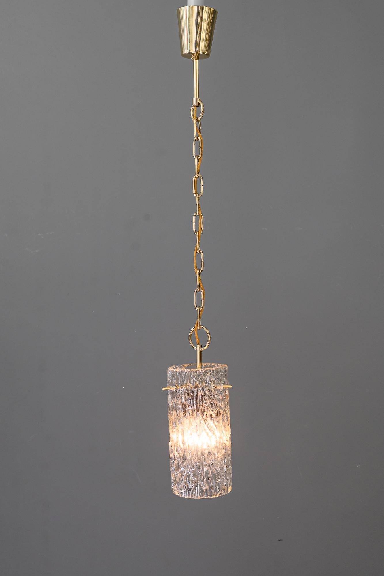 Small Kalmar pendant with structure glass around 1950s For Sale 6
