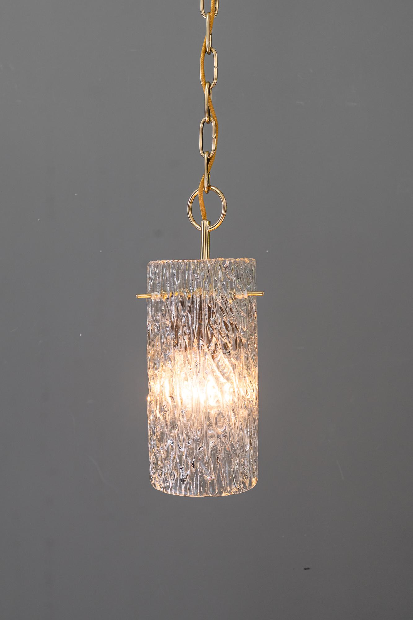 Small Kalmar pendant with structure glass around 1950s For Sale 7