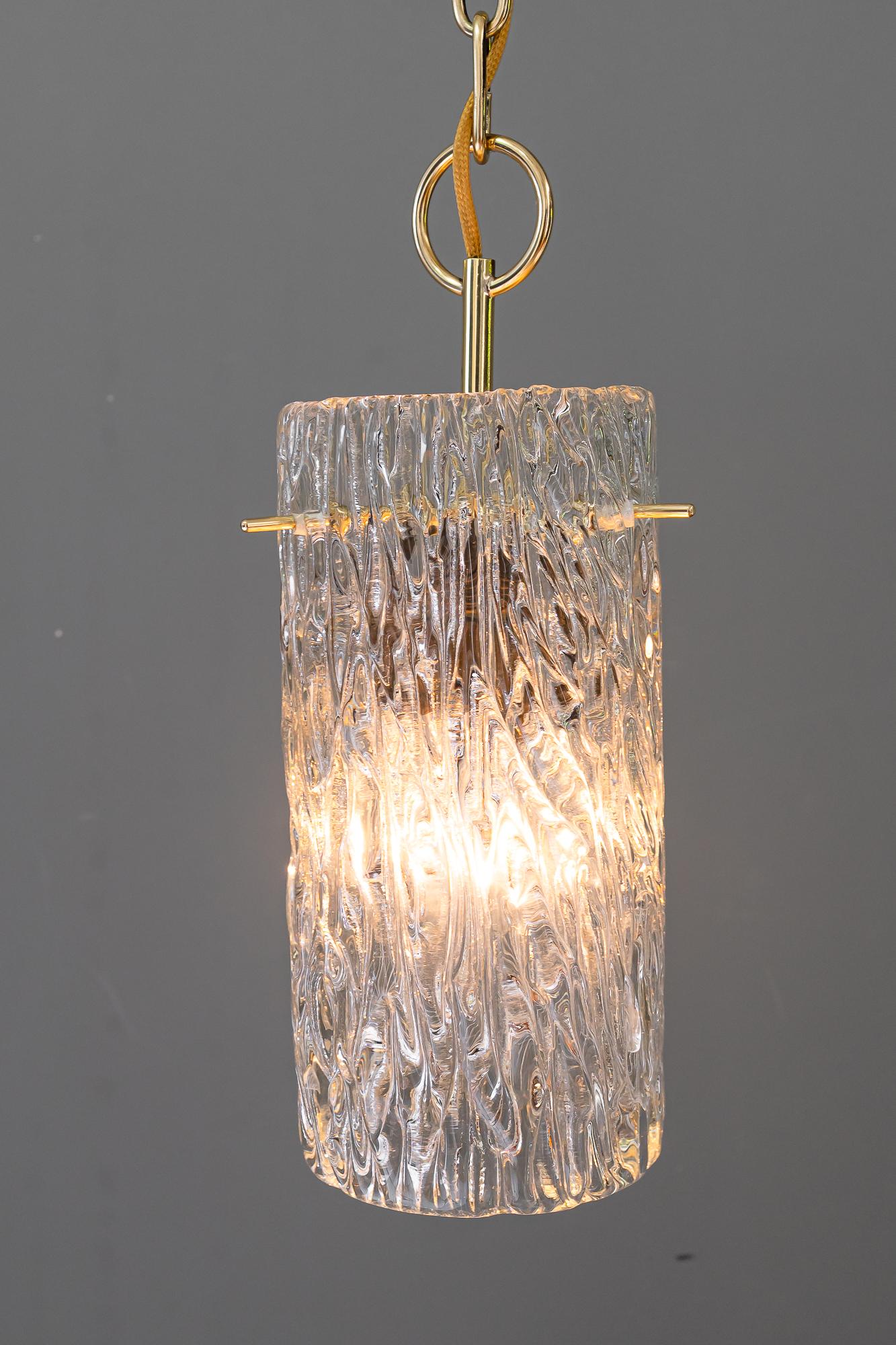 Small Kalmar pendant with structure glass around 1950s For Sale 8