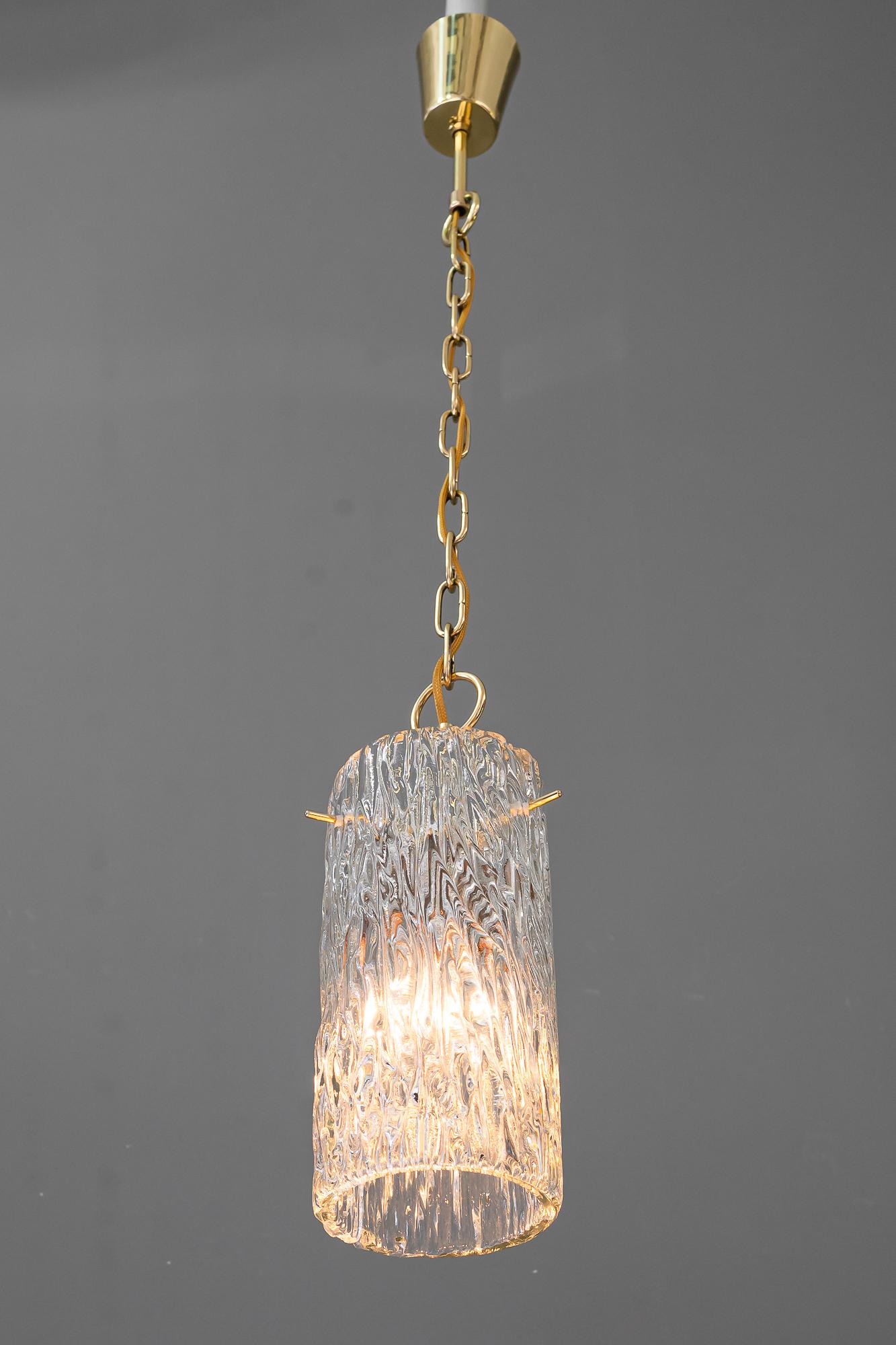Small Kalmar pendant with structure glass around 1950s For Sale 9