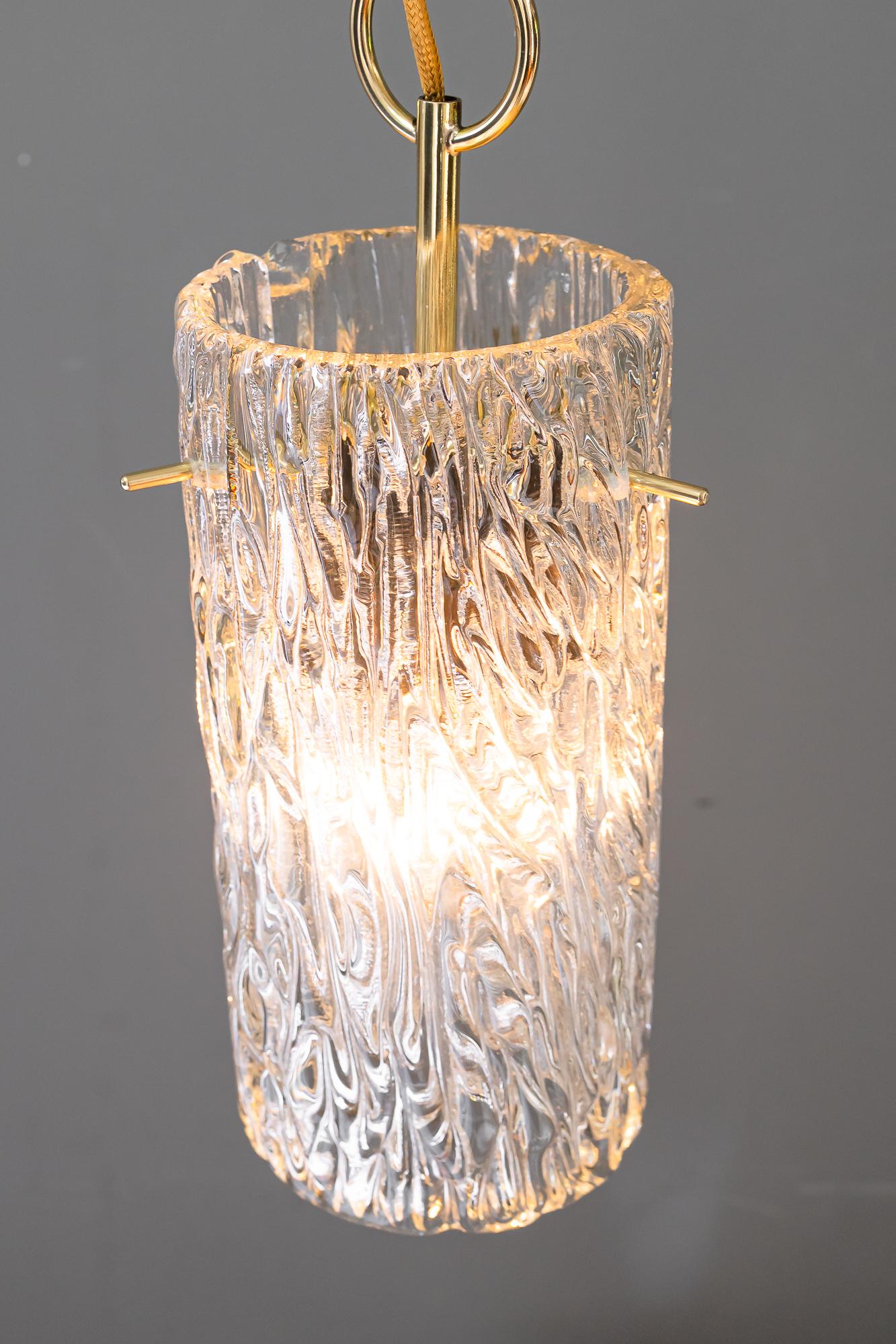 Small Kalmar pendant with structure glass around 1950s For Sale 10
