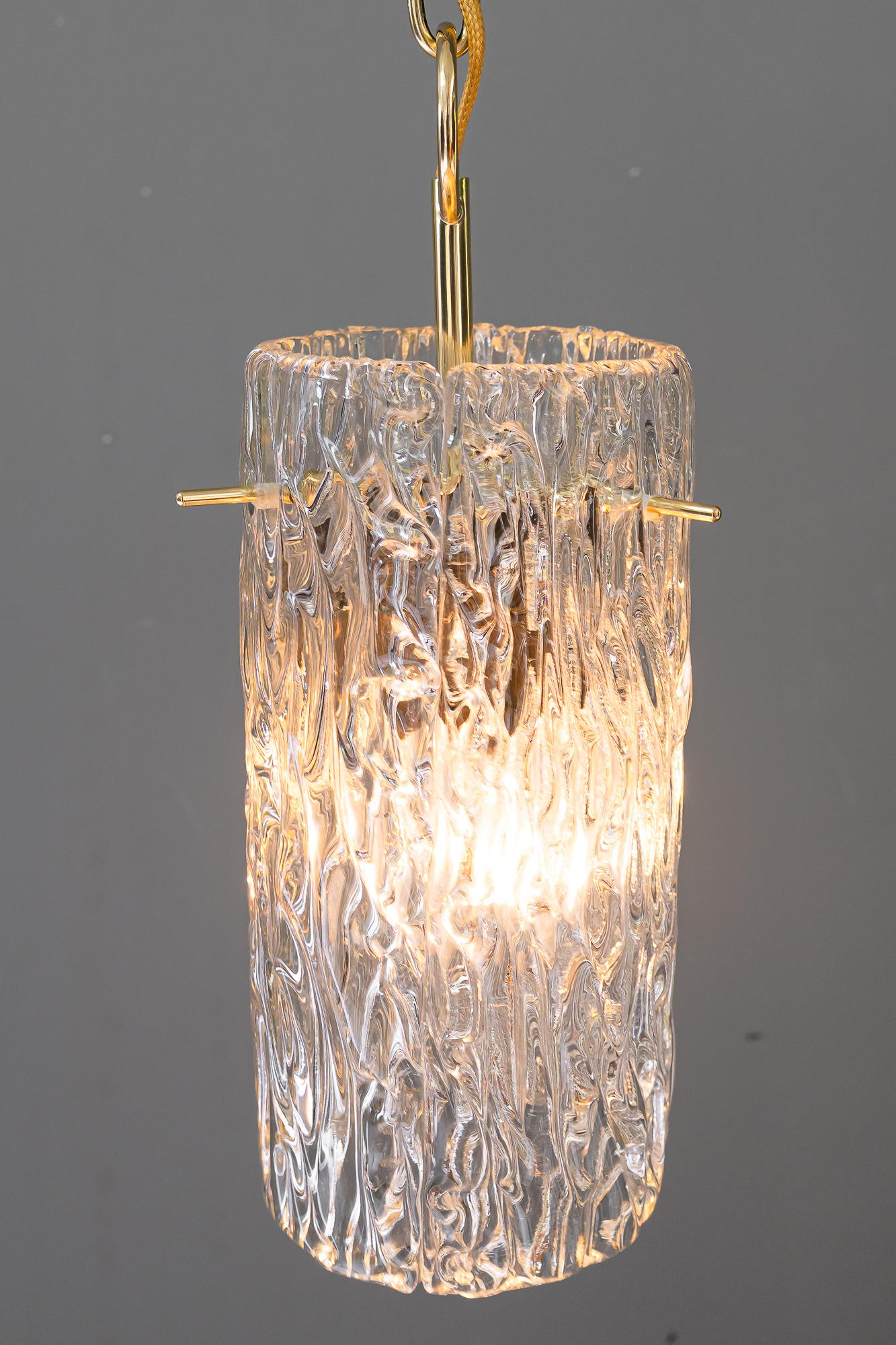 Small Kalmar pendant with structure glass around 1950s For Sale 11
