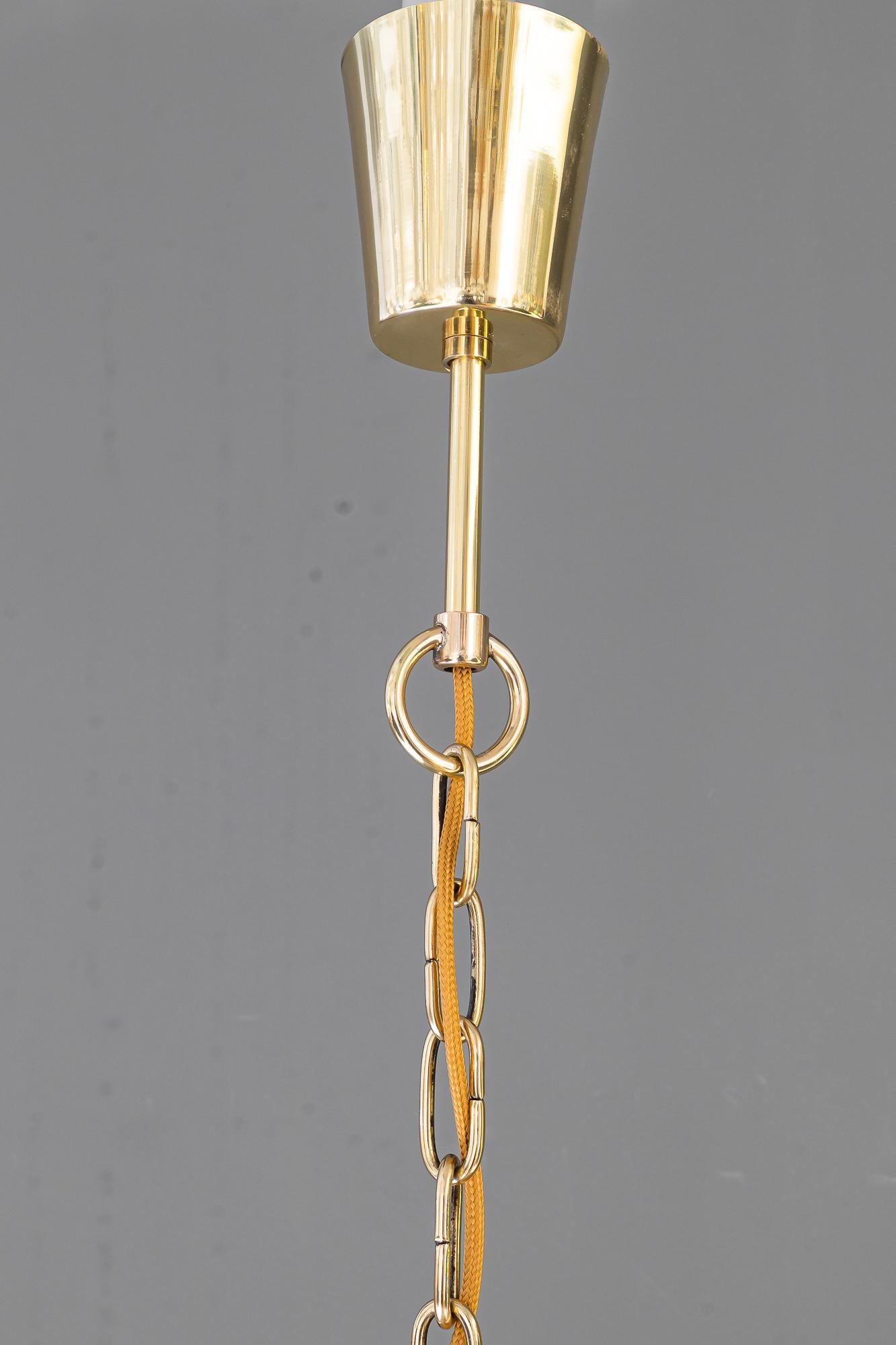 Austrian Small Kalmar pendant with structure glass around 1950s For Sale