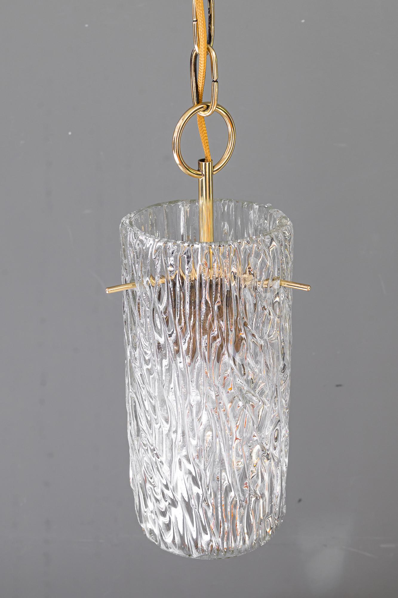 Mid-20th Century Small Kalmar pendant with structure glass around 1950s For Sale