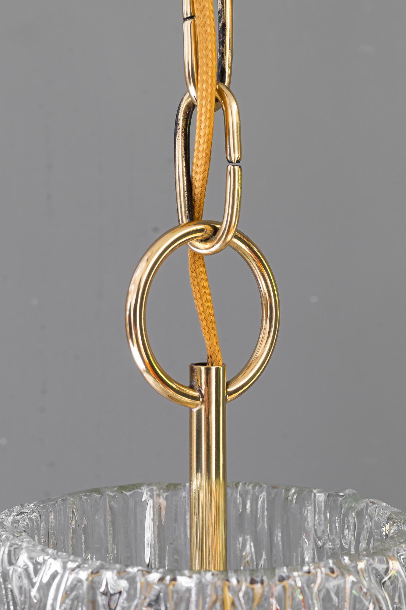 Small Kalmar pendant with structure glass around 1950s For Sale 1