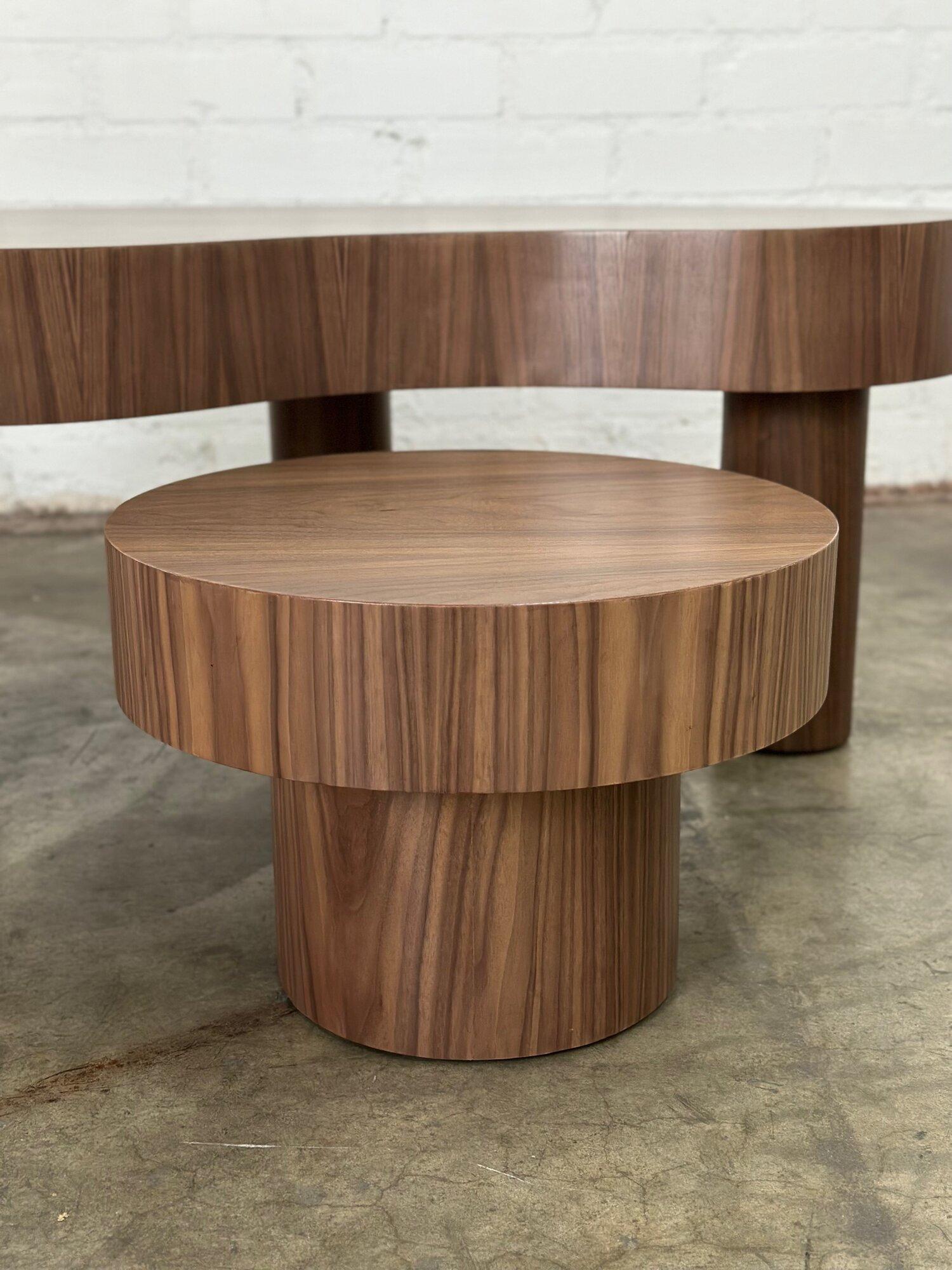 Small Kidney Two Tiered Coffee Table Set- Walnut For Sale 6