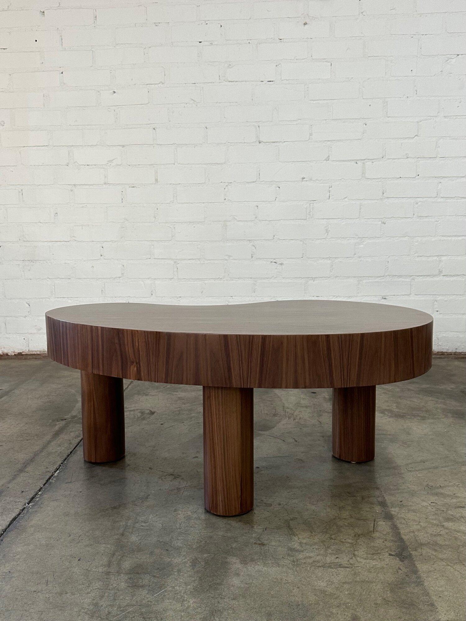 Small Kidney Two Tiered Coffee Table Set- Walnut For Sale 8