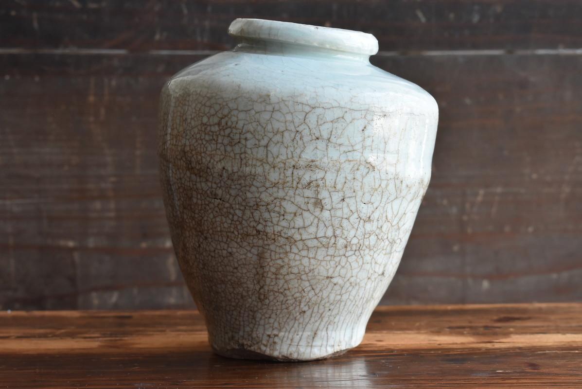 Glazed Small Chinese antique White Porcelain Vase / 18th-19th Century / Wabi-Sabi Vase