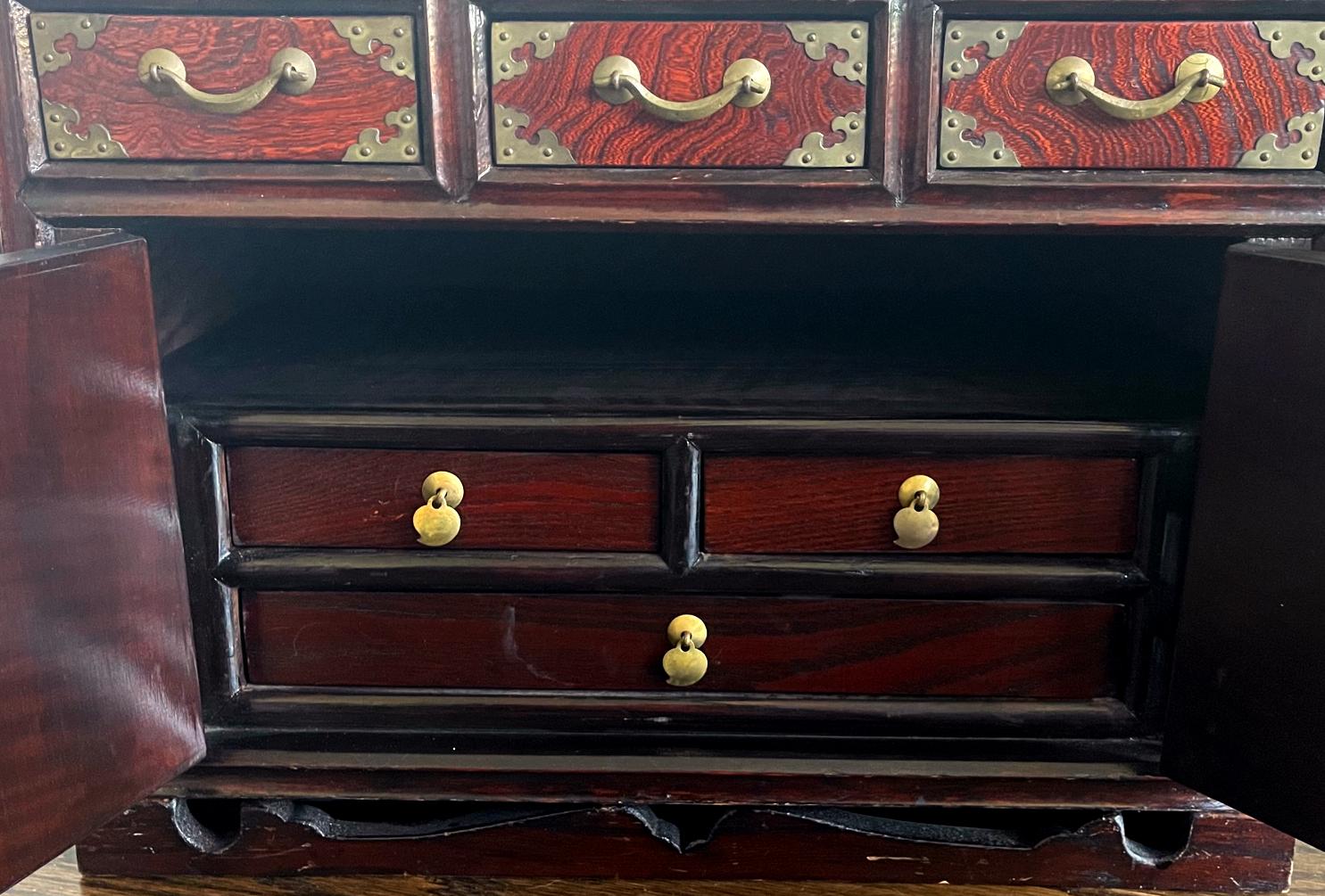 Wood Small Korean Cabinet with Drawers Gakkesuri Joseon Dynasty For Sale