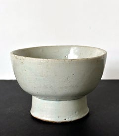 Small Korean White Ceramic Stem Bowl Joseon Dynasty