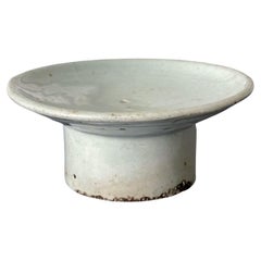 Antique Small Korean White Ceramic Stem Dish Joseon Dynasty