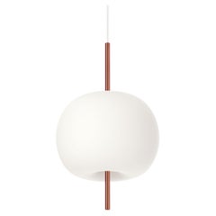 Small 'Kushi' Opaline Glass and Copper Suspension Lamp for KDLN
