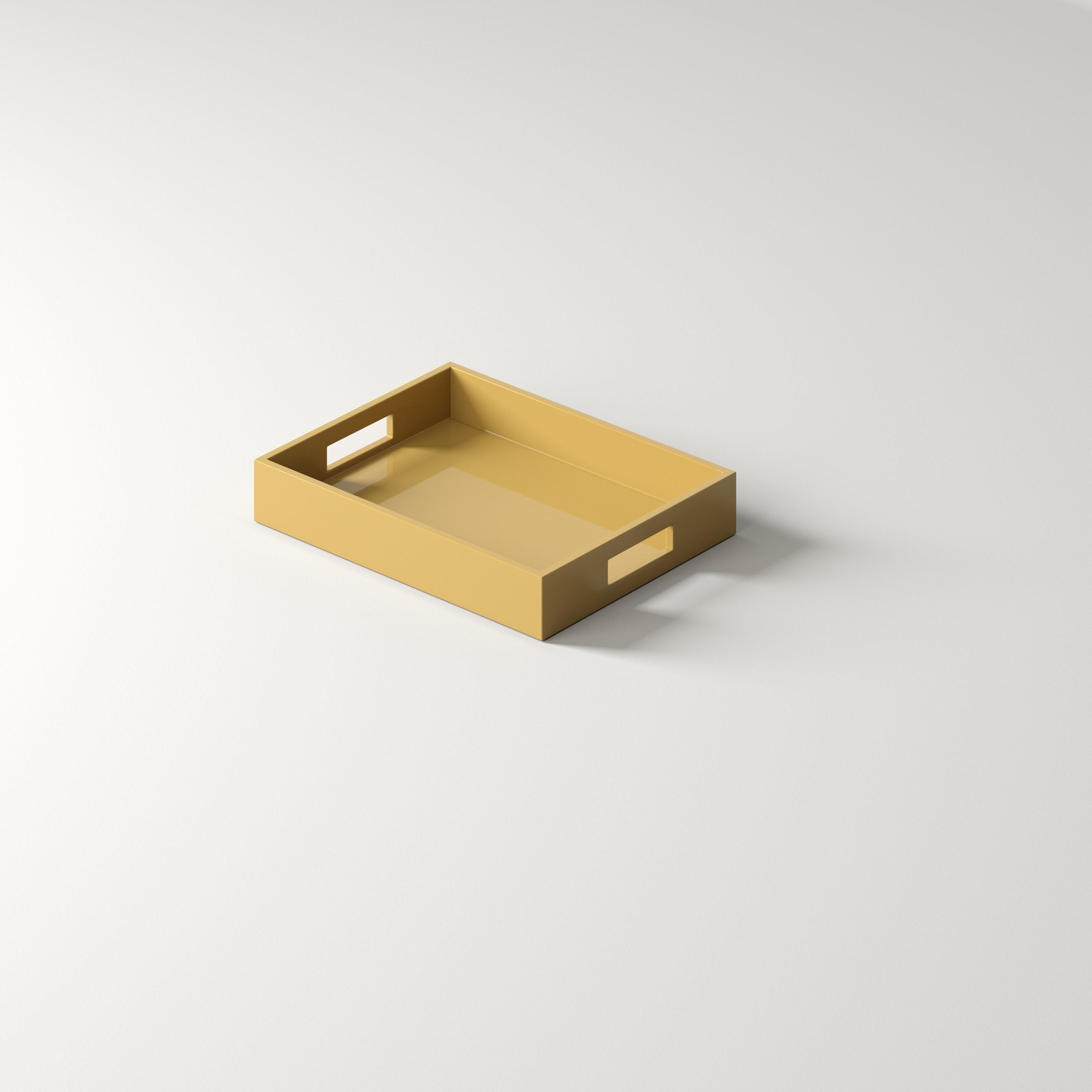 XXI secolo e contemporaneo Small Lacquer Tray - Linen in vendita
