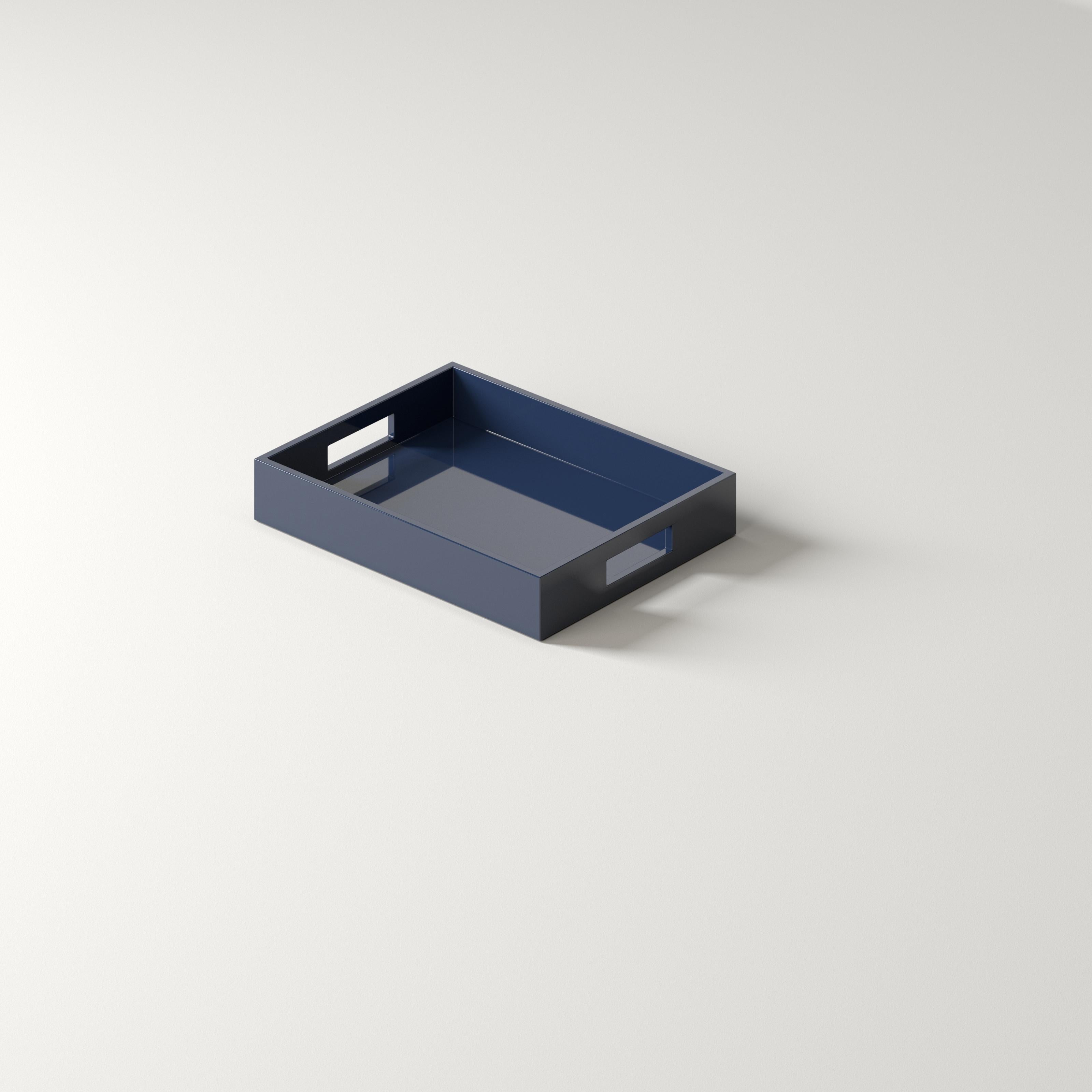 Bois Small Lacquer Tray - Linen en vente