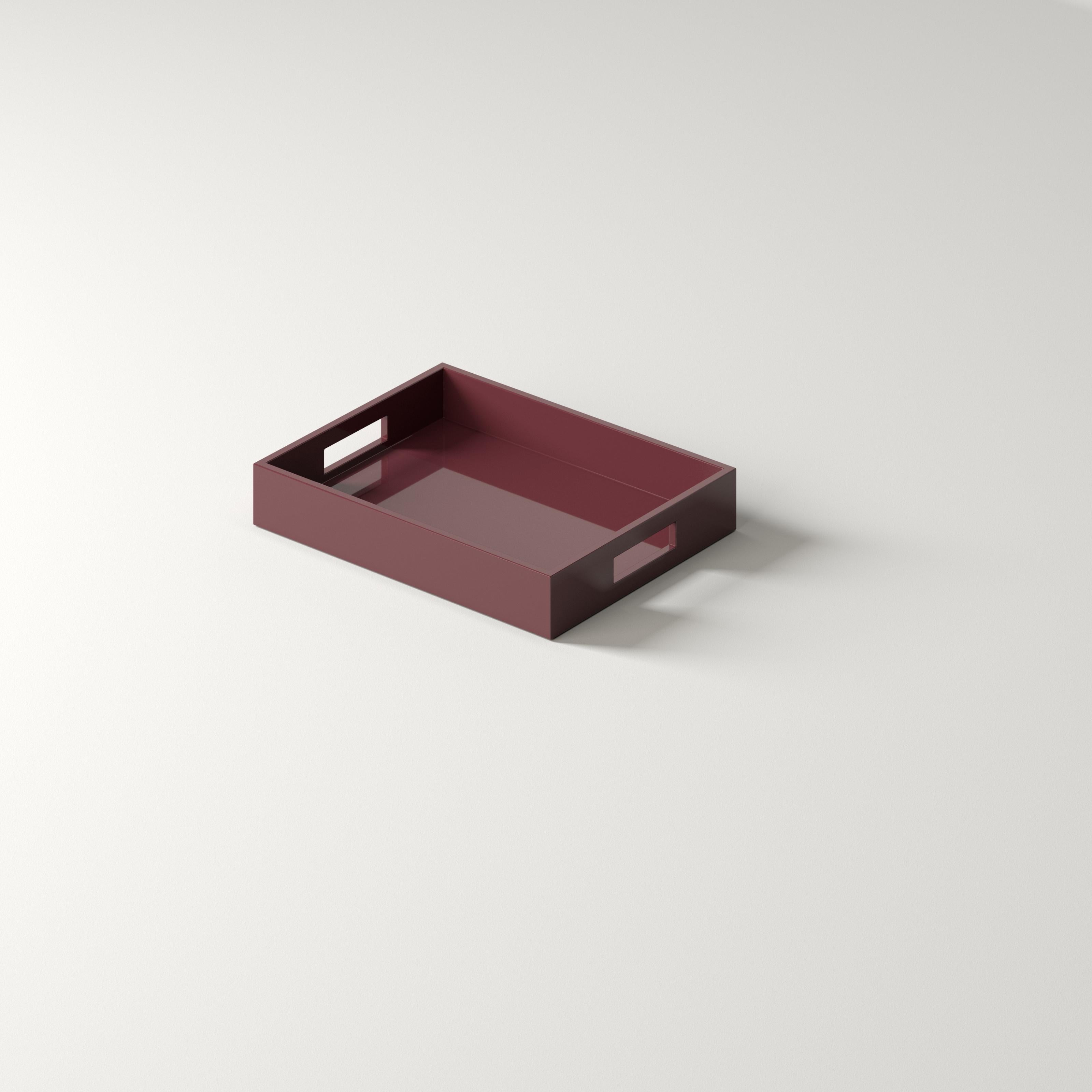 Small Lacquer Tray - Linen in vendita 1