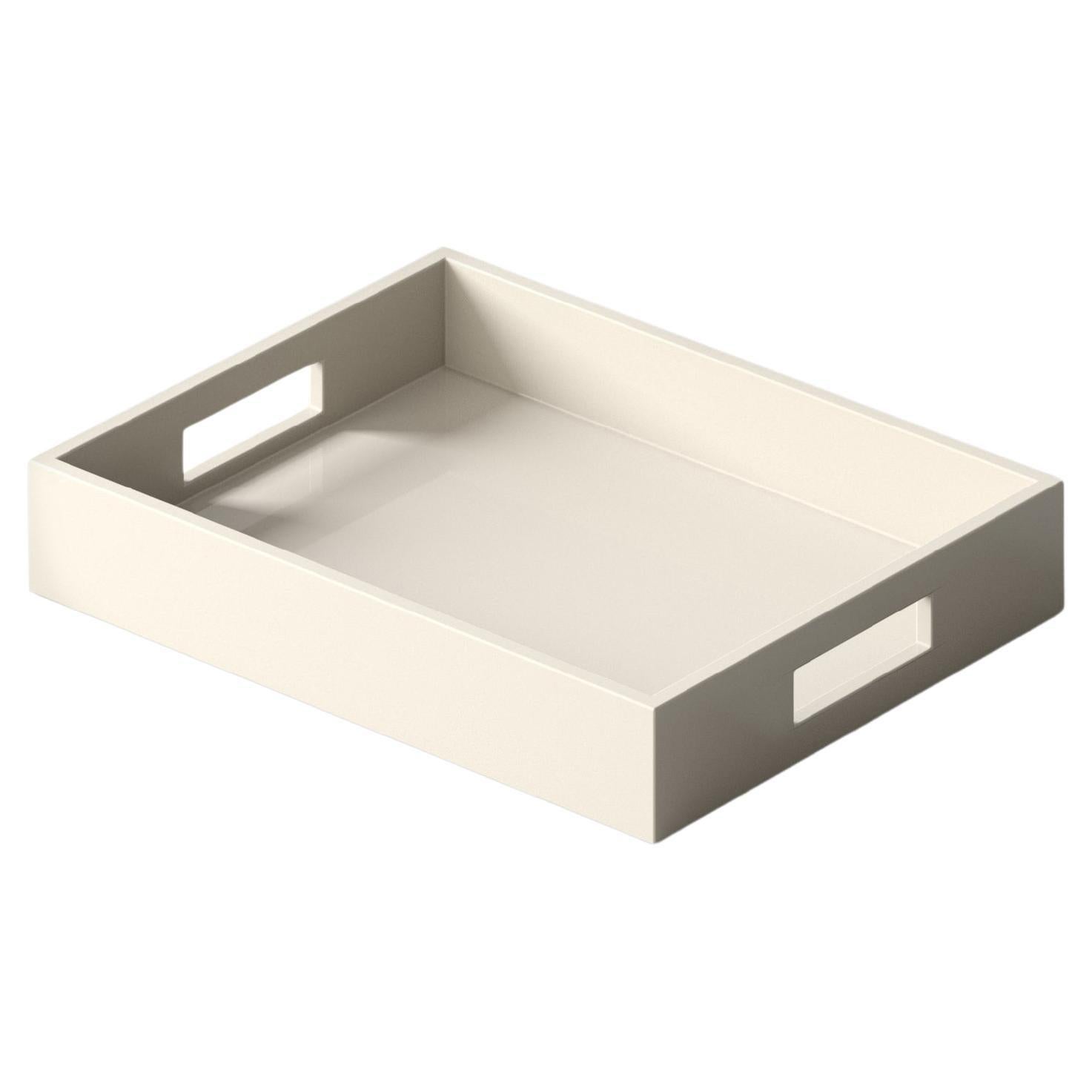 Small Lacquer Tray - Linen en vente