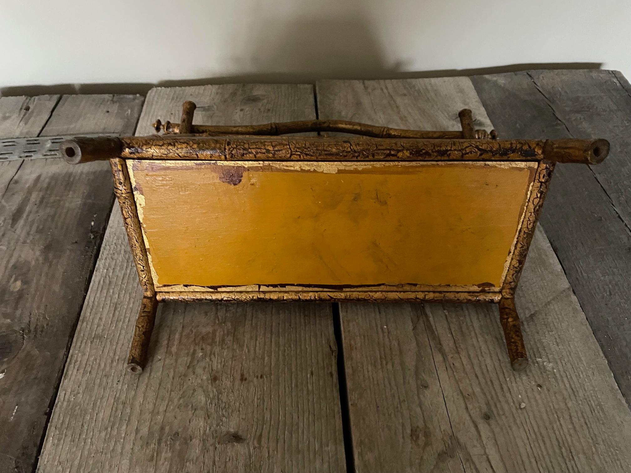 19th Century Small lacquered wooden sewing box For Sale