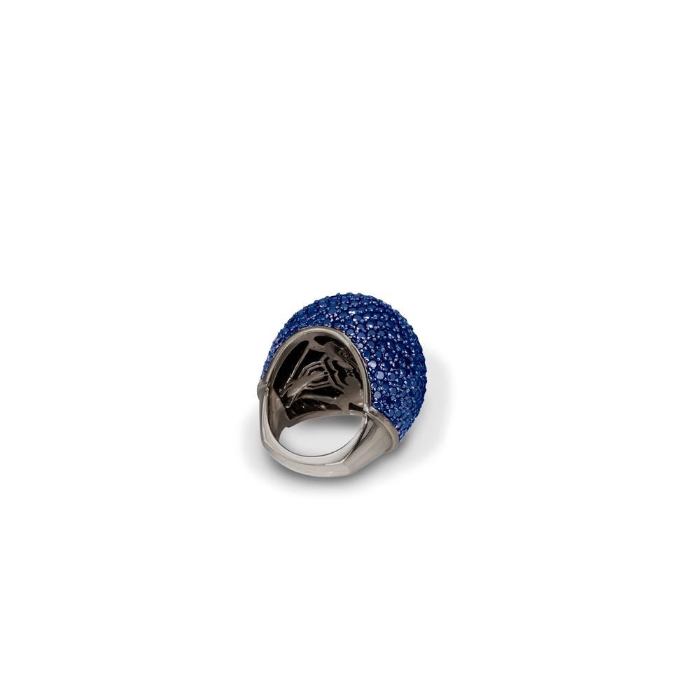 14k White Gold with Black Rhodium & Blue Sapphires 12.42tw  Signature Spider Gallery

I was inspired by the iron fencing while on a tour in the garden district of New Orleans when I started designing my first collection.  You really get a feel of