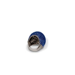 Small Lady Jane Dome Ring with Blue Sapphires