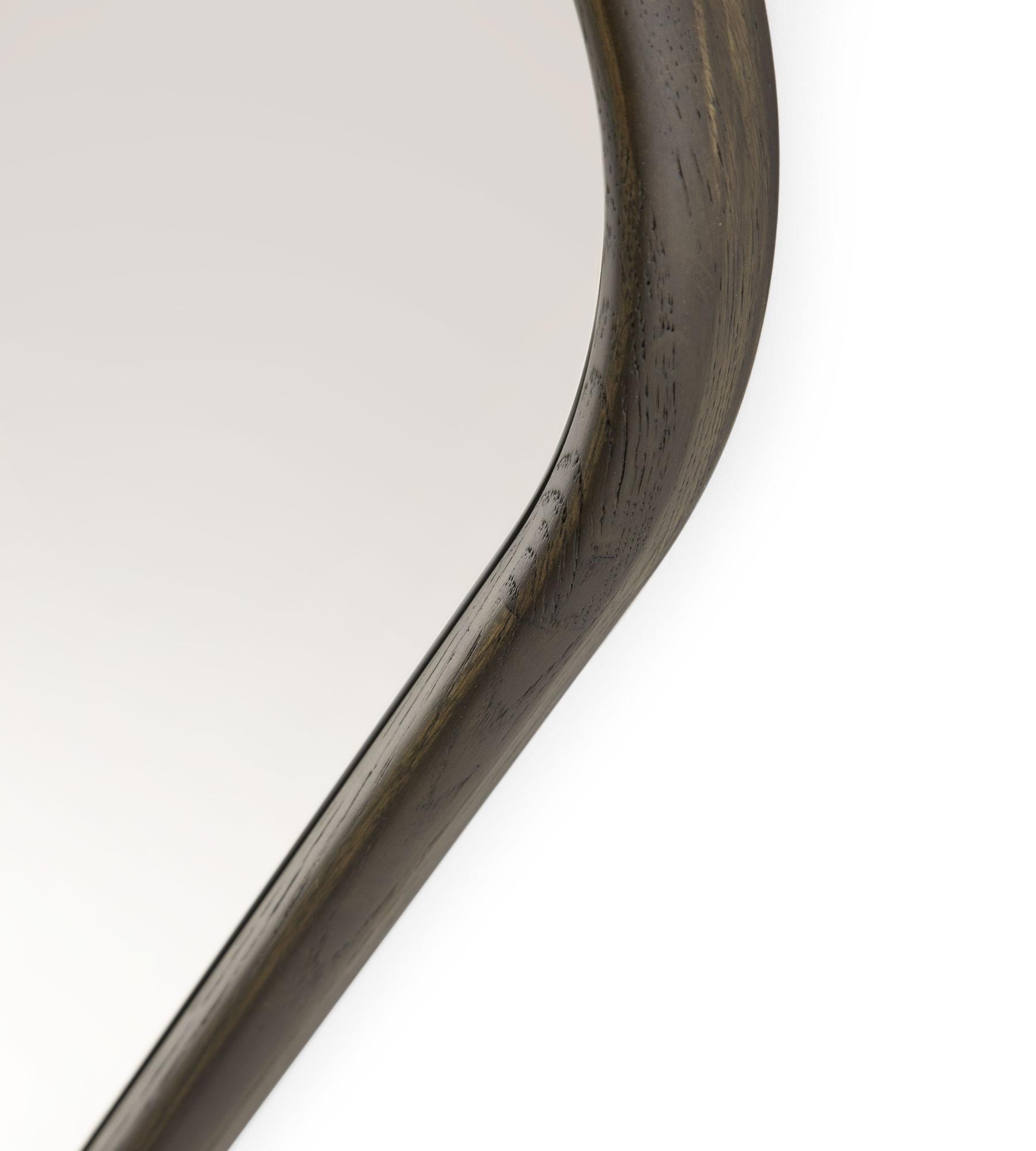 Small Laguna Oak Wood Eye Mirror by Morica Design In New Condition For Sale In Geneve, CH