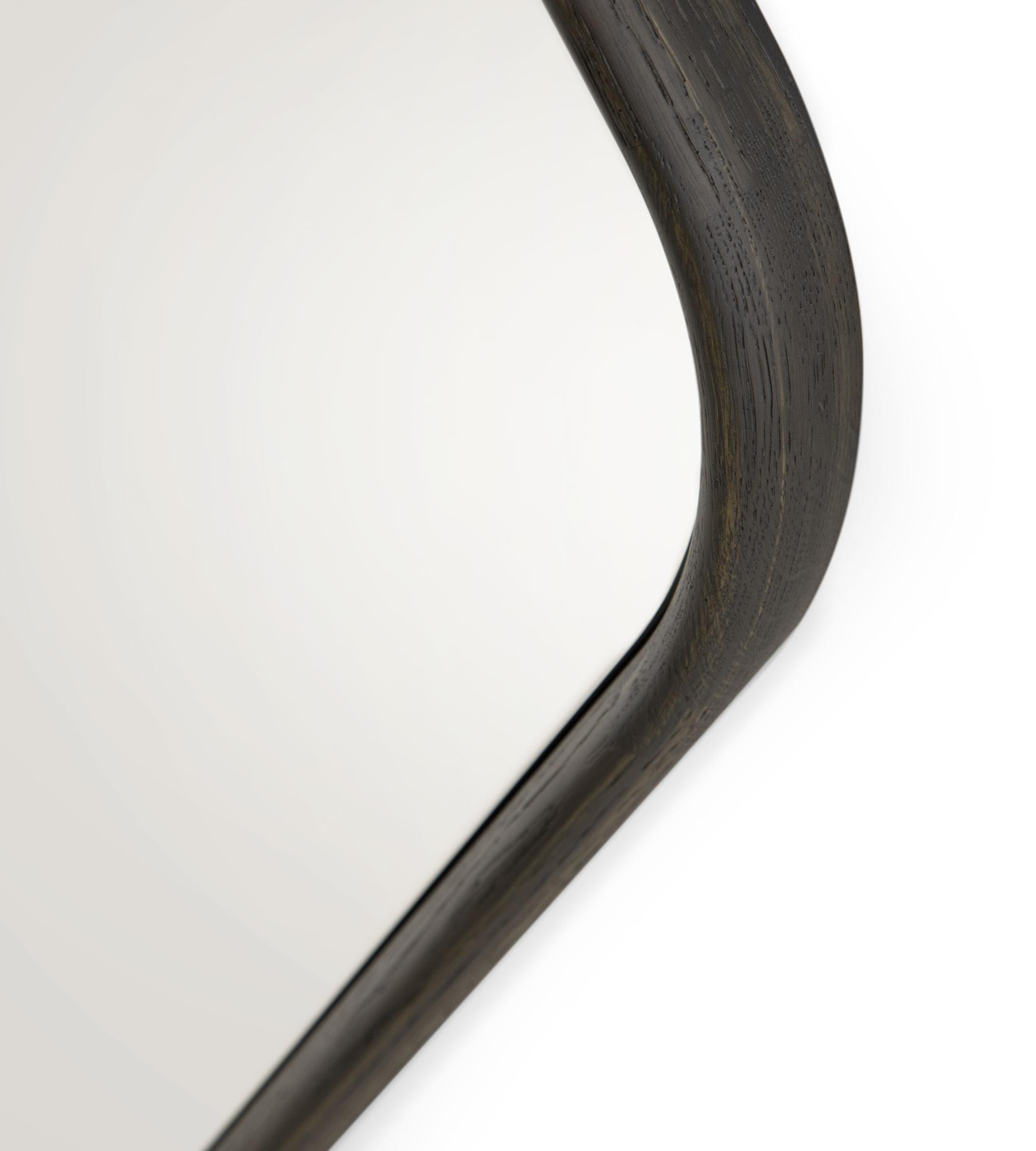 Small Laguna Oak Wood Eye Mirror by Morica Design For Sale 1