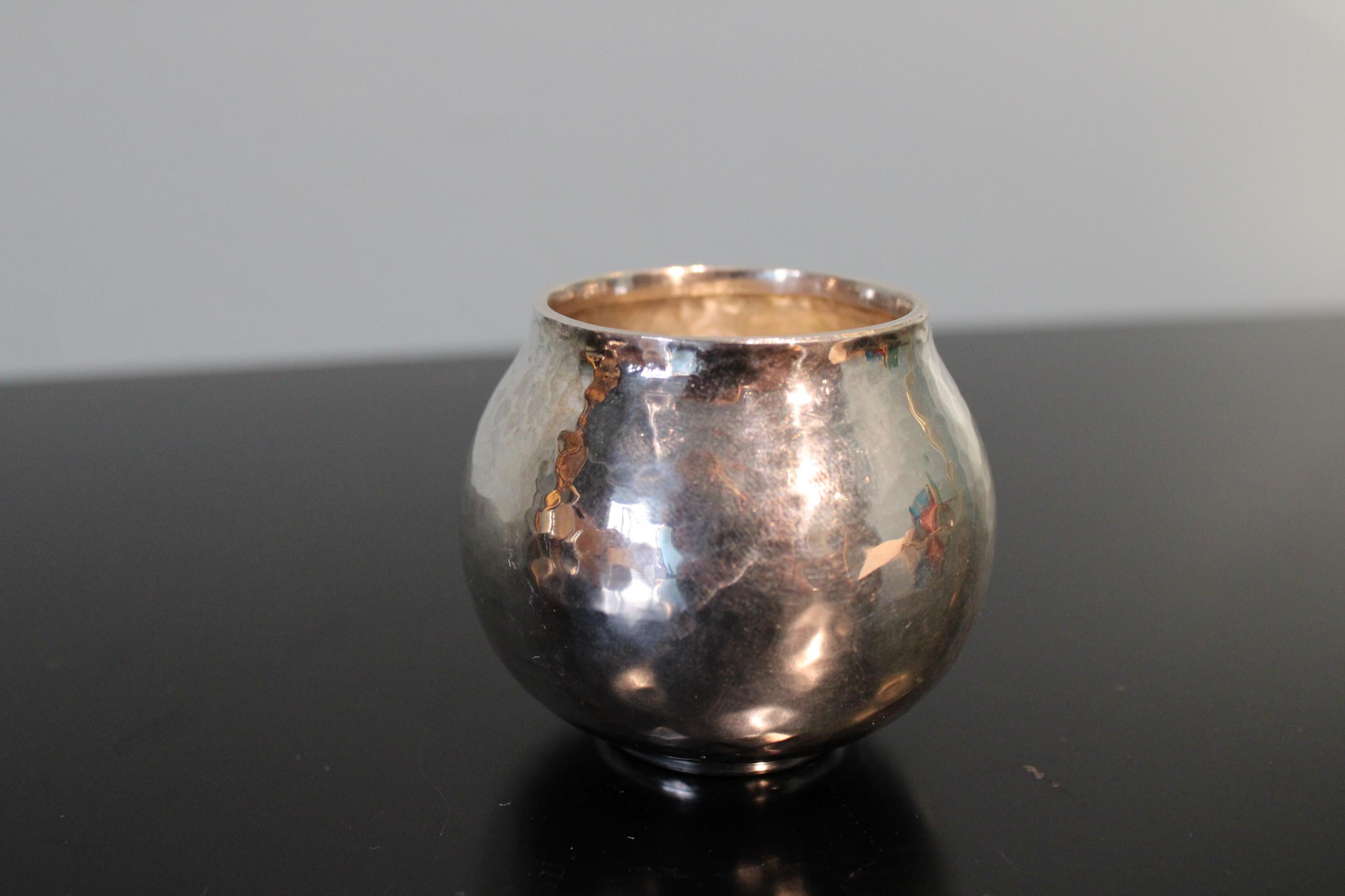 European Small Lalaounis Silver Vase For Sale