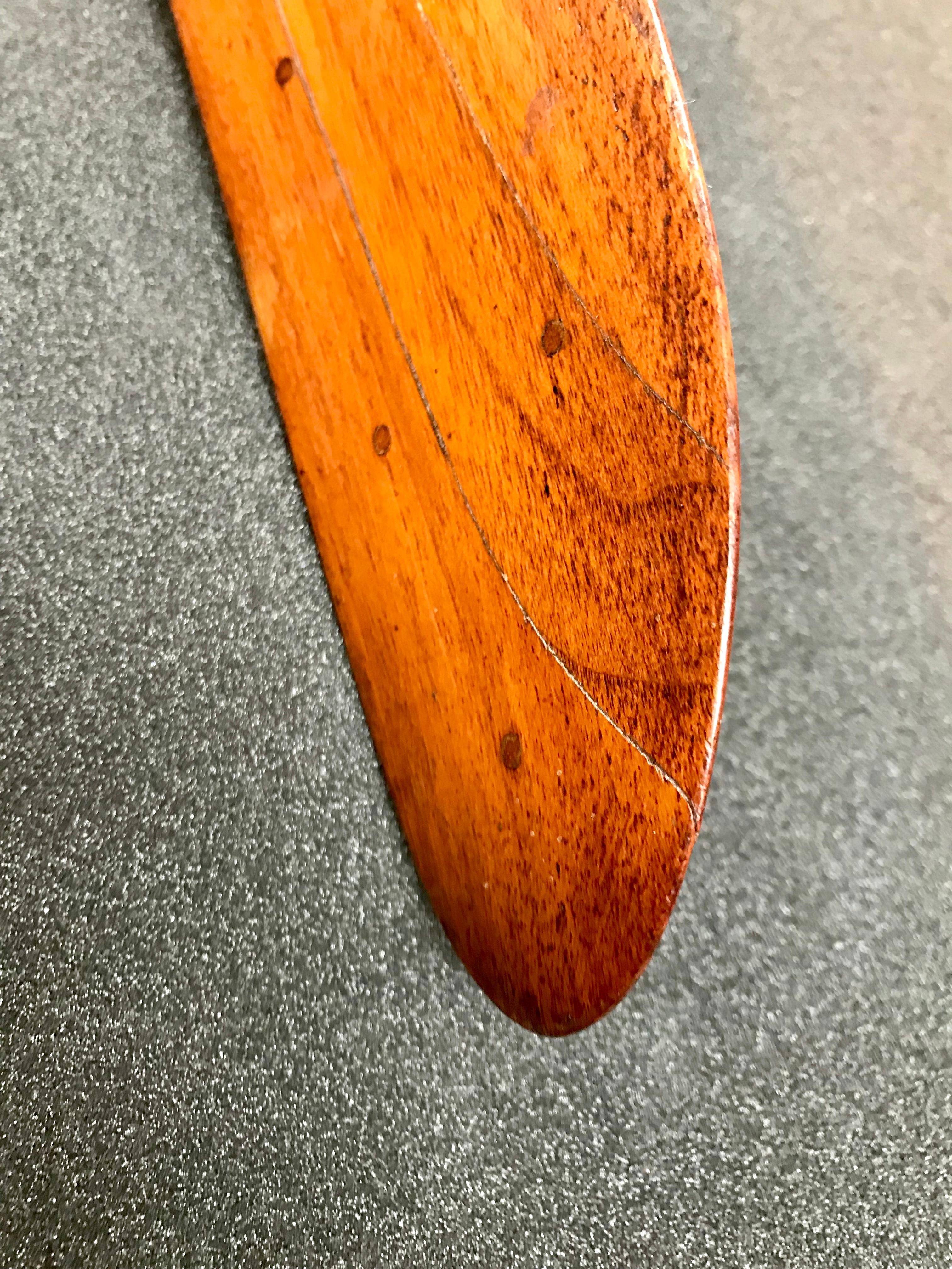 Small Laminated Wooden Propeller Blade In Good Condition For Sale In Luton, GB