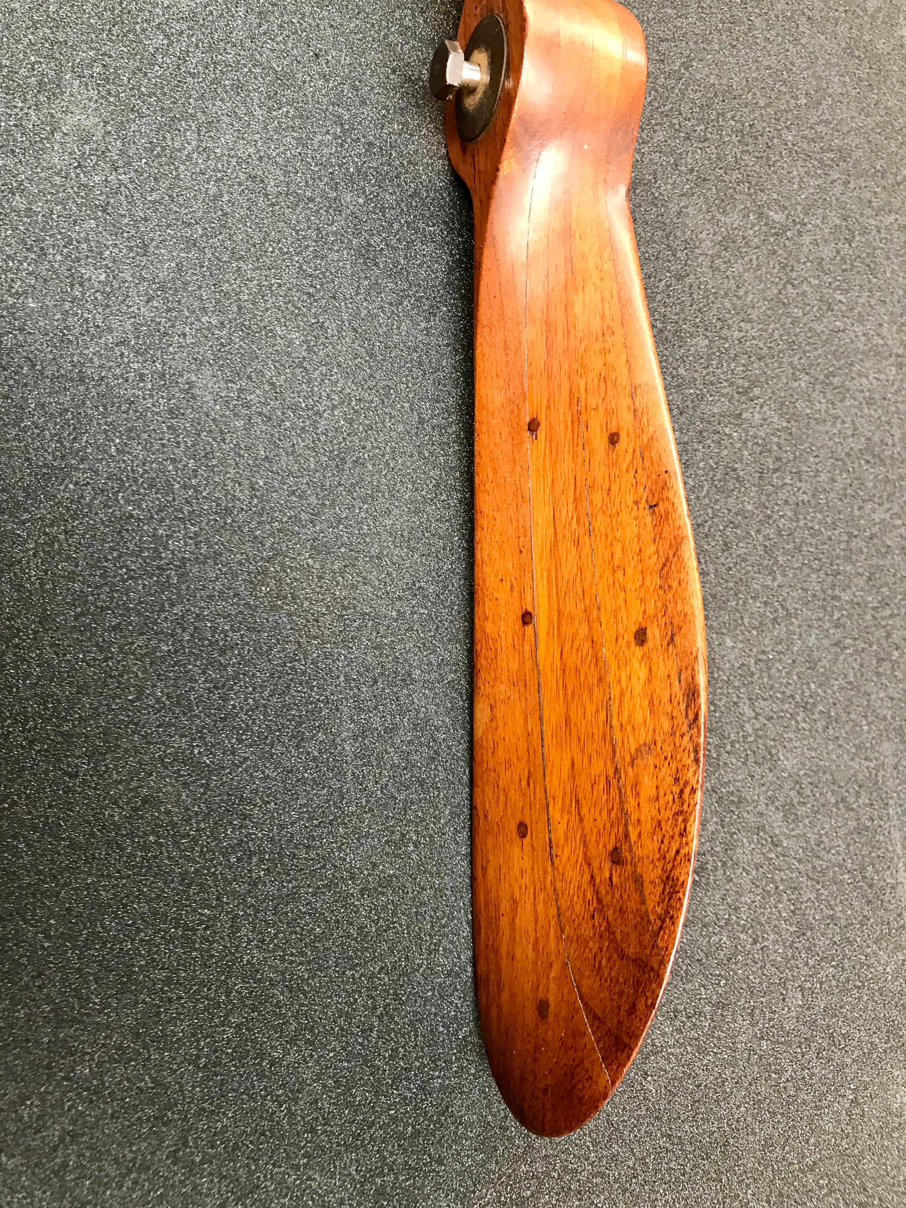 Early 20th Century Small Laminated Wooden Propeller Blade For Sale