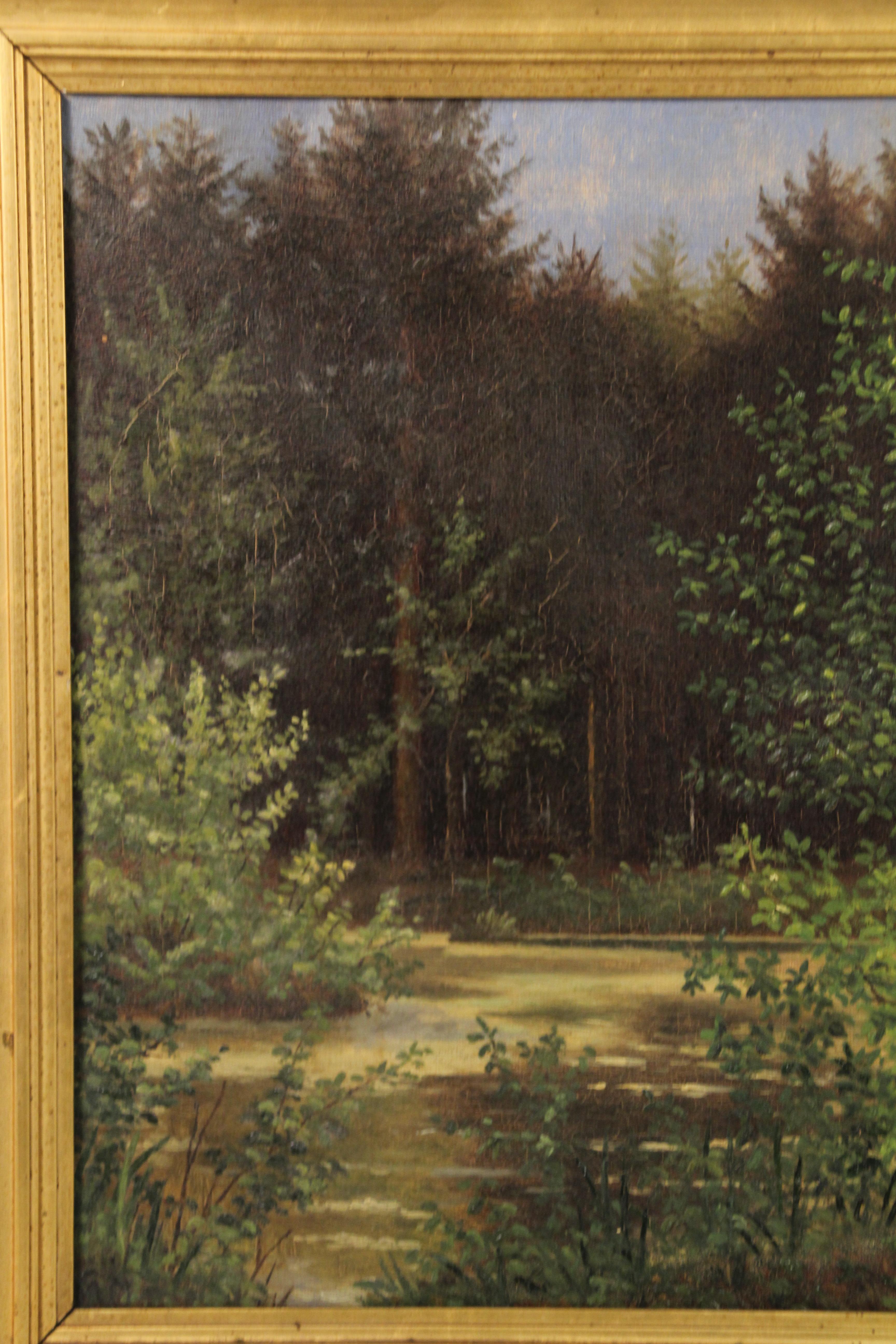 Lovely oil painting of woodland.