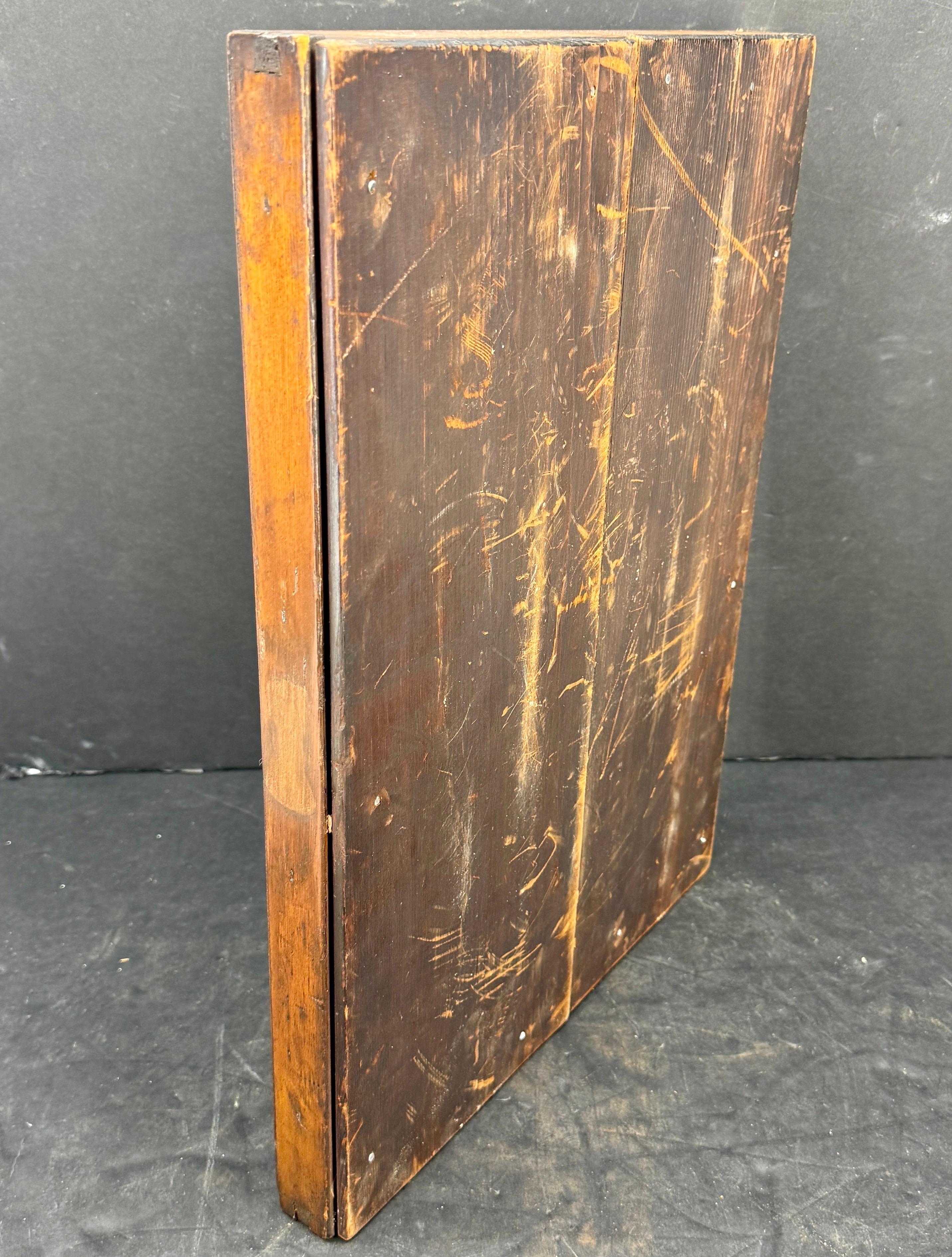 Small Late 19th Century Mahogany Table or Wall Mirror For Sale 4