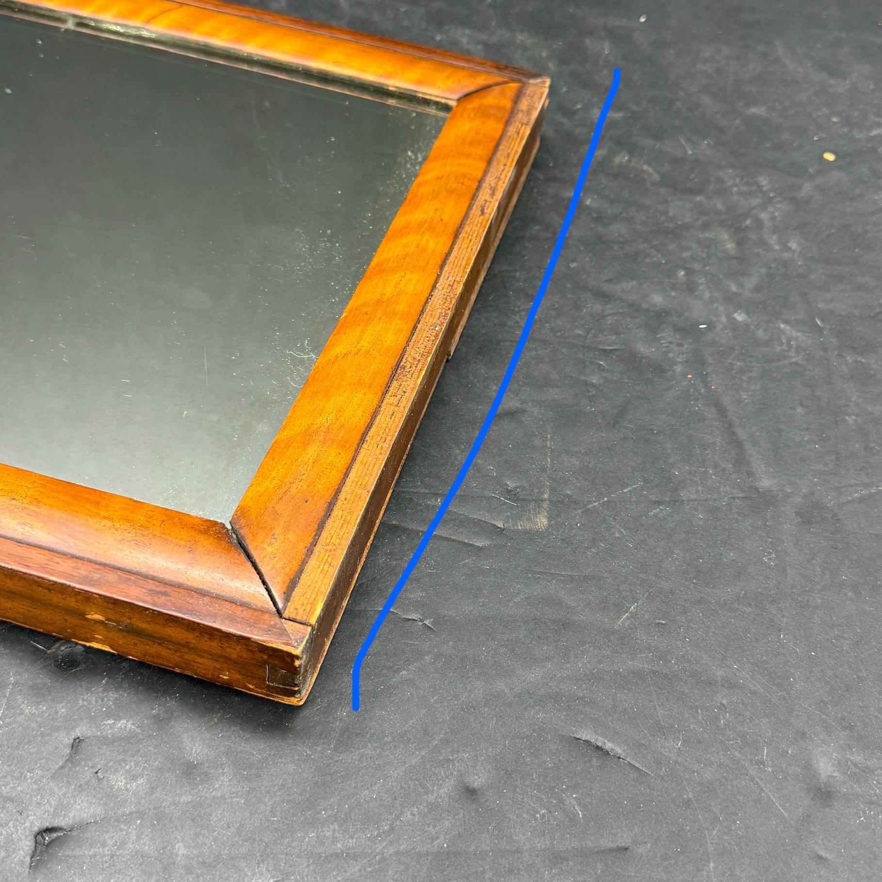 Small Late 19th Century Mahogany Table or Wall Mirror For Sale 6