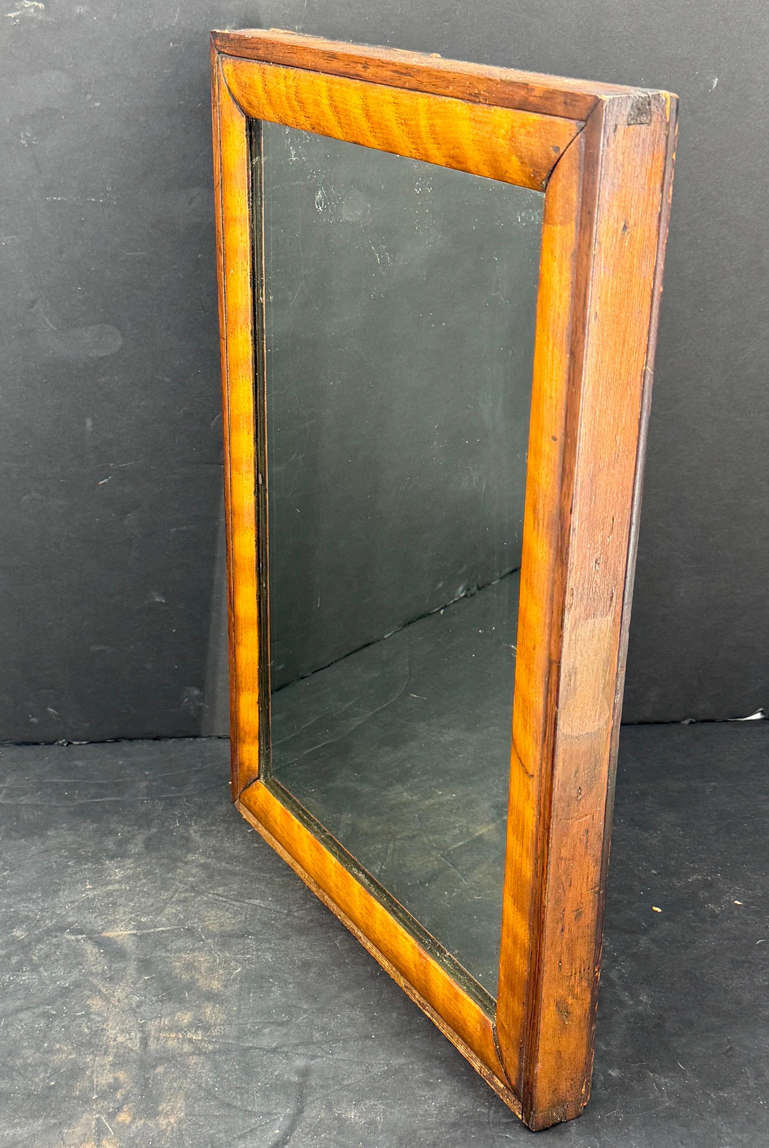 English Small Late 19th Century Mahogany Table or Wall Mirror For Sale