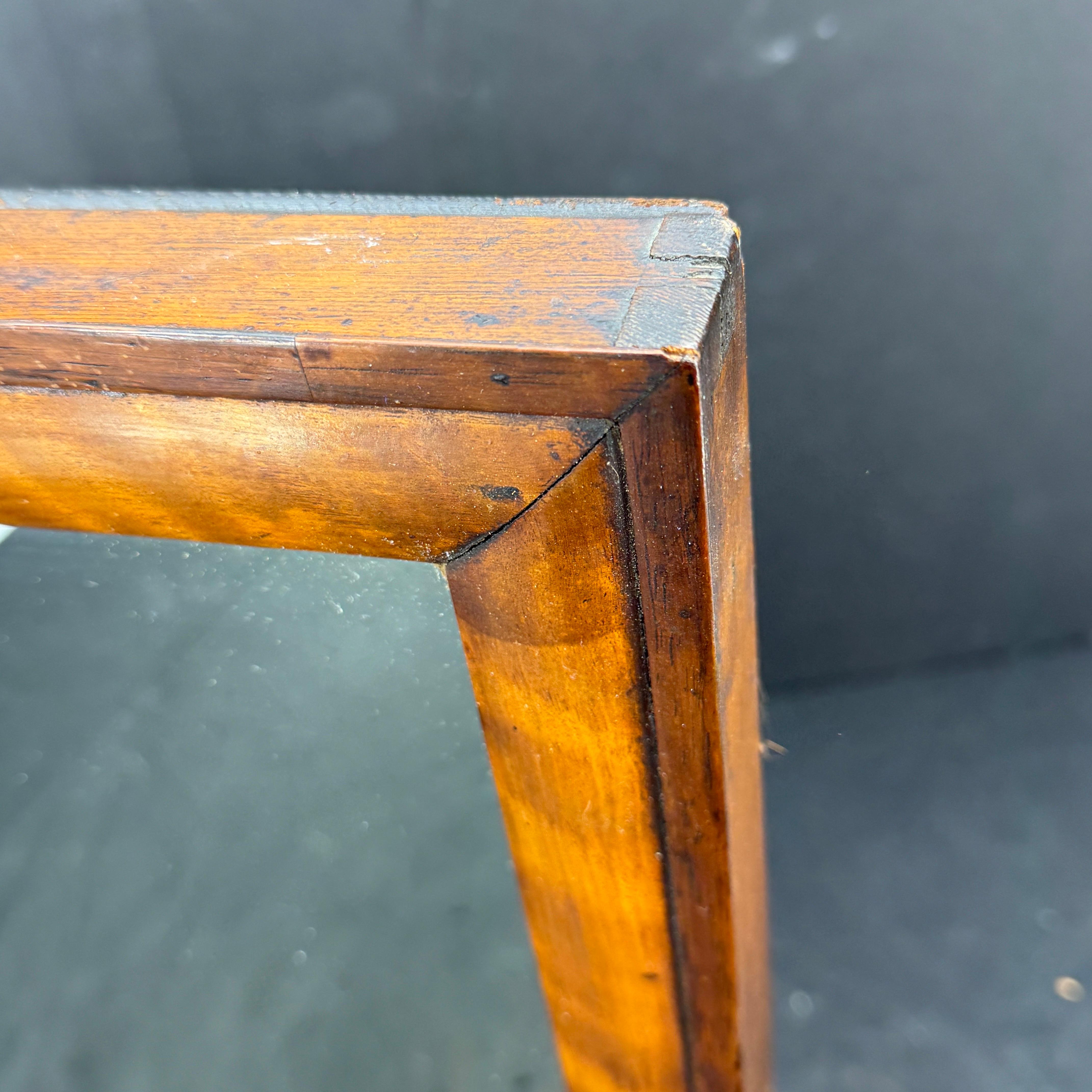 Hand-Crafted Small Late 19th Century Mahogany Table or Wall Mirror For Sale