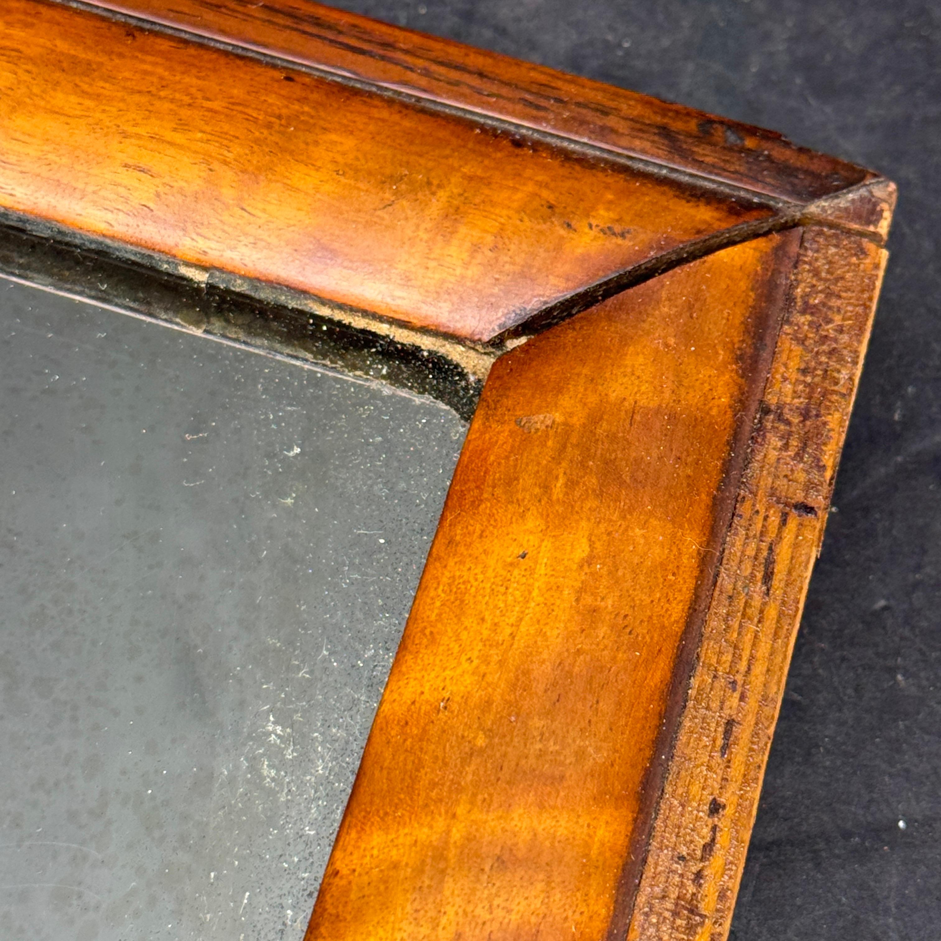 Small Late 19th Century Mahogany Table or Wall Mirror For Sale 2