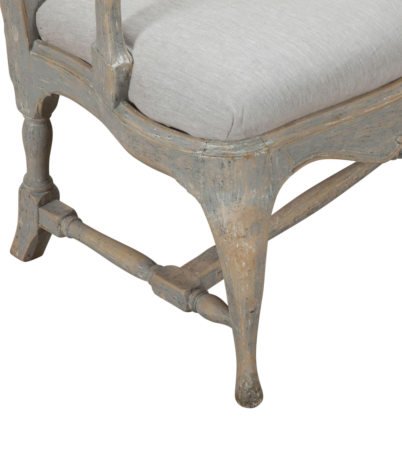 Suédois Petit canapé suédois de style rococo de la fin du XIXe siècle en vente