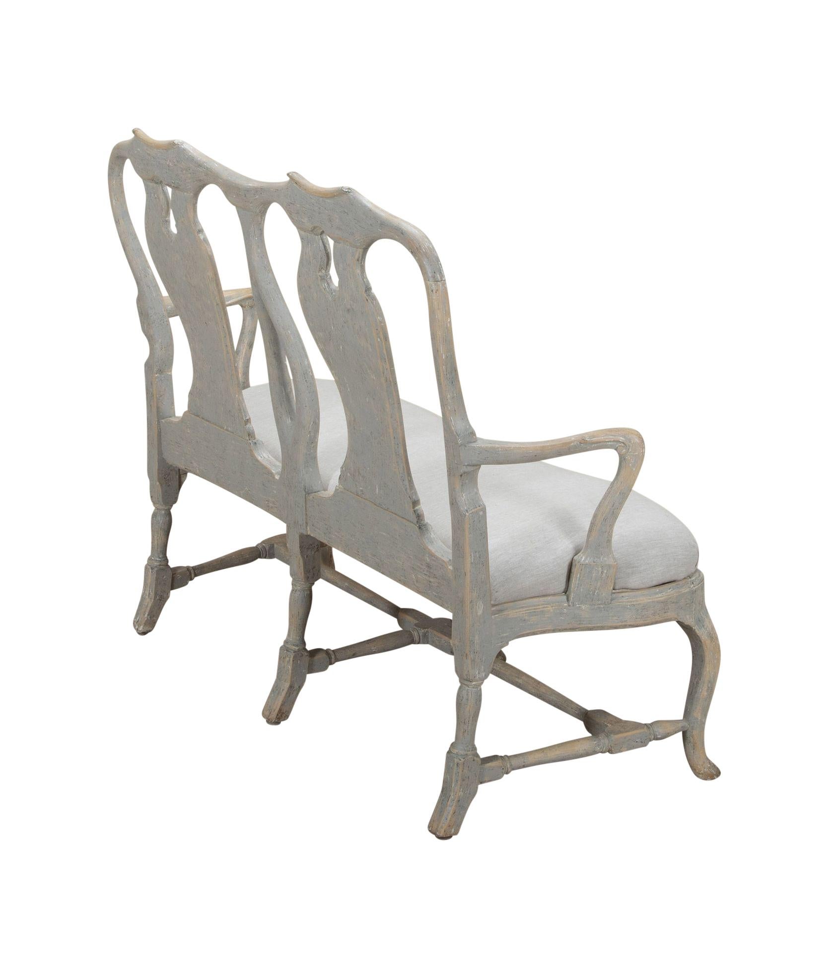 Petit canapé suédois de style rococo de la fin du XIXe siècle Bon état - En vente à Tetbury, Gloucestershire