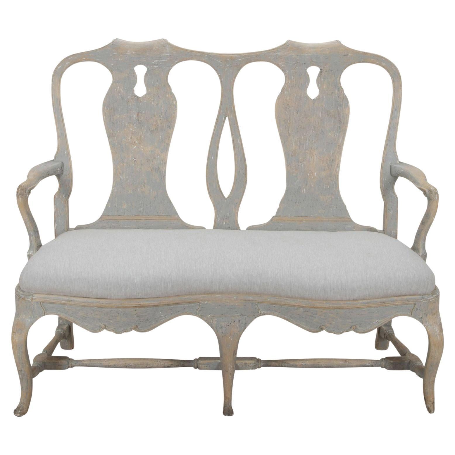 Small Late 19th Century Swedish Rococo Style Sofa