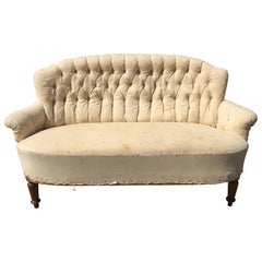 Small Late 19th Century Swedish Un-Upholstered Sofa