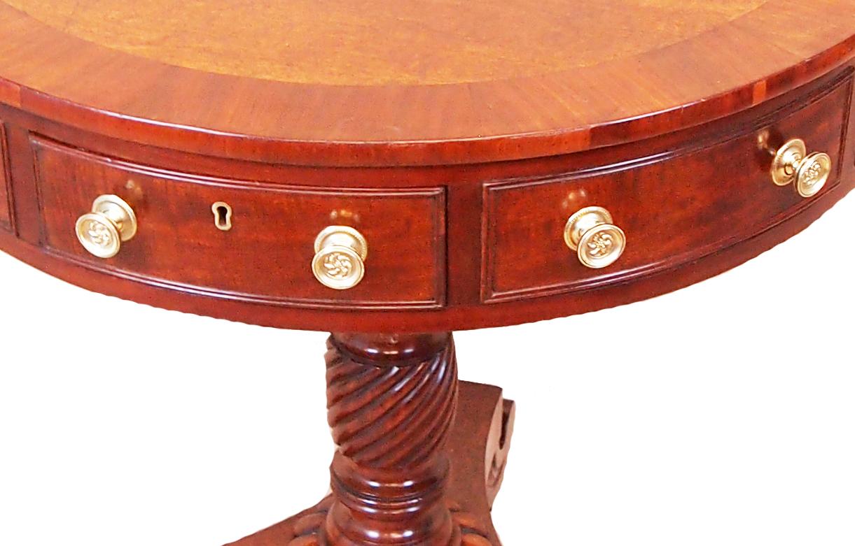 antique mahogany drum table