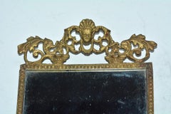 Small Late Victorian Cast Gilt Metal Mirror