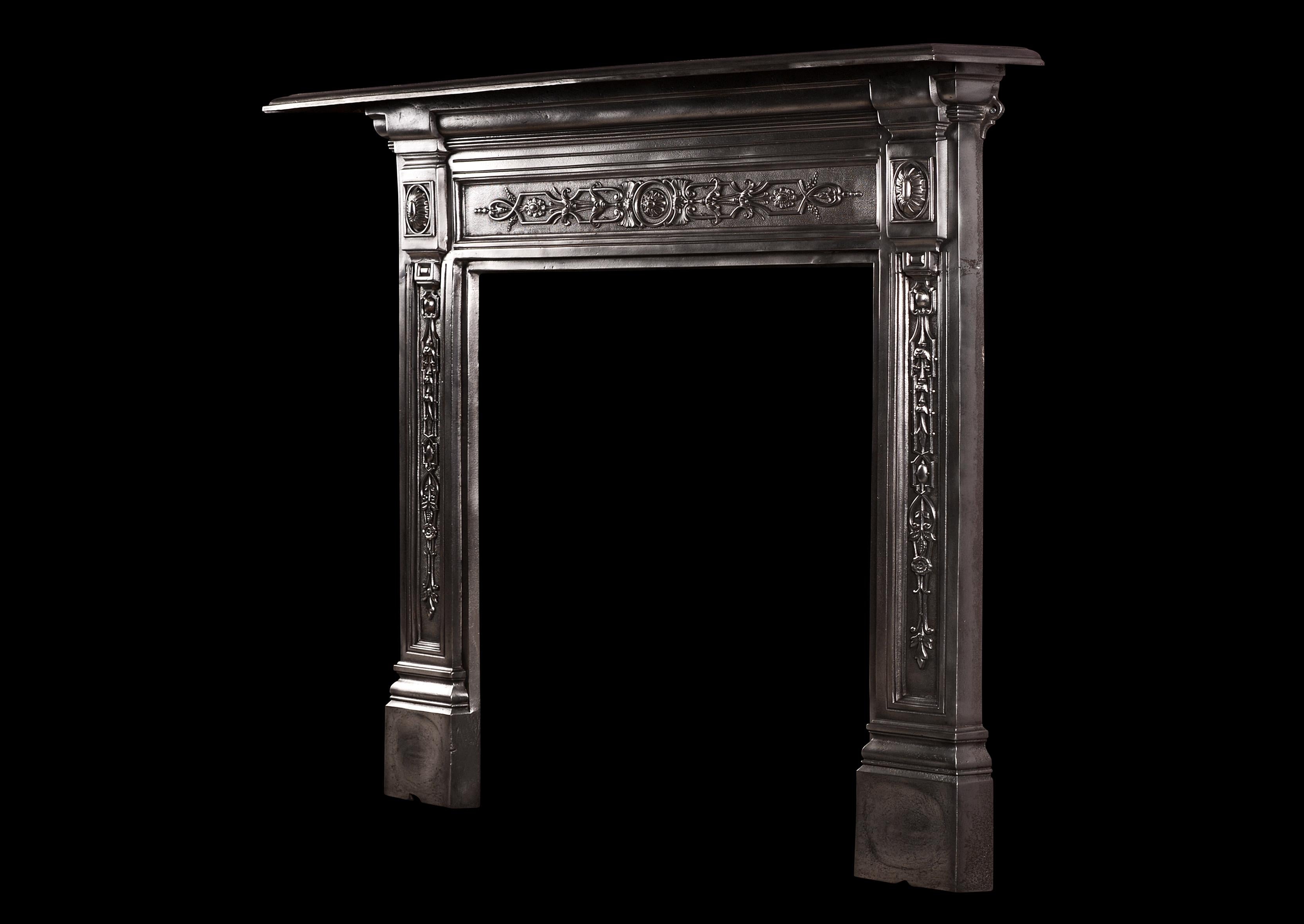 small victorian cast iron fireplace
