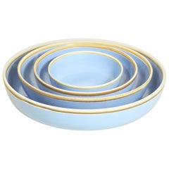 Small Lavender Glazed Hermit Bowl with Rustic Rim