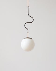 Small Lawrence Modern Globe Pendant in Oil Rubbed Brass