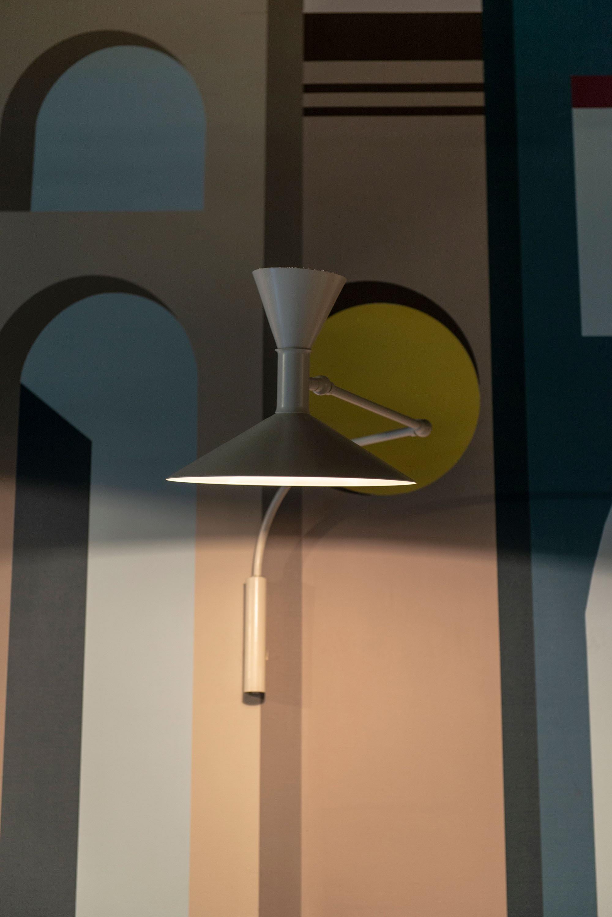 Contemporary Small Le Corbusier 'Lampe de Marseille Mini' Wall Lamp for Nemo in Black For Sale