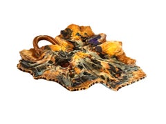 Piatto in maiolica a foglie piccole Posseduto da Geraldine Stutz, poi da André Leon Talley!