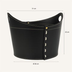 Handgefertigter kleiner Lederkorb „ARAMIS“ von Limac Design, moderner Stil